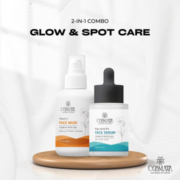 Cosmata Vitamin C Facewash + Kojic Acid 2% Serum Combo | Brightening & Pigmentation Care Pack