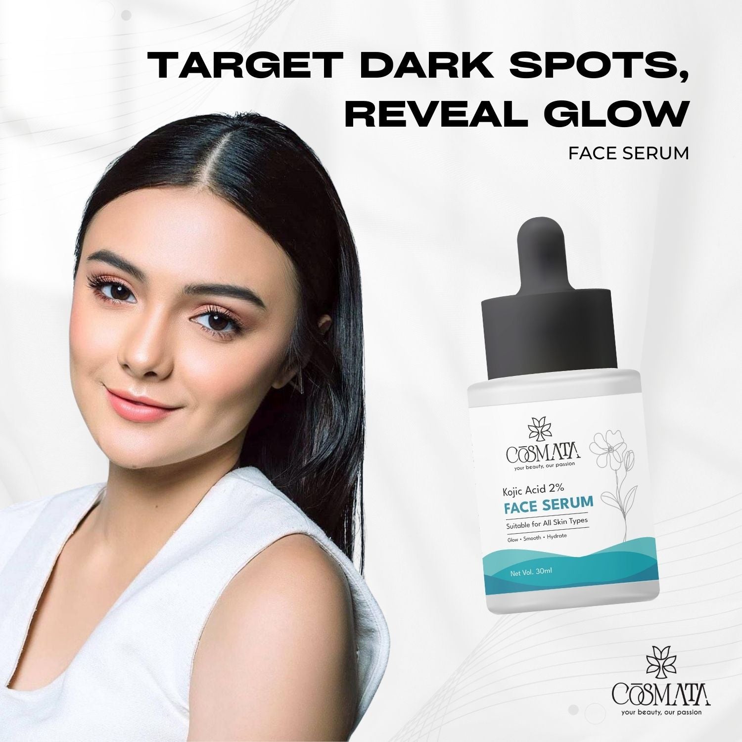 Cosmata Vitamin C Facewash + Kojic Acid 2% Serum Combo | Brightening & Pigmentation Care Pack