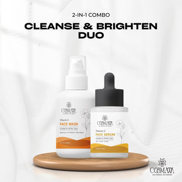 Cosmata Vitamin C Facewash + Vitamin C Serum Combo | Brightening & Glow Boost Pack