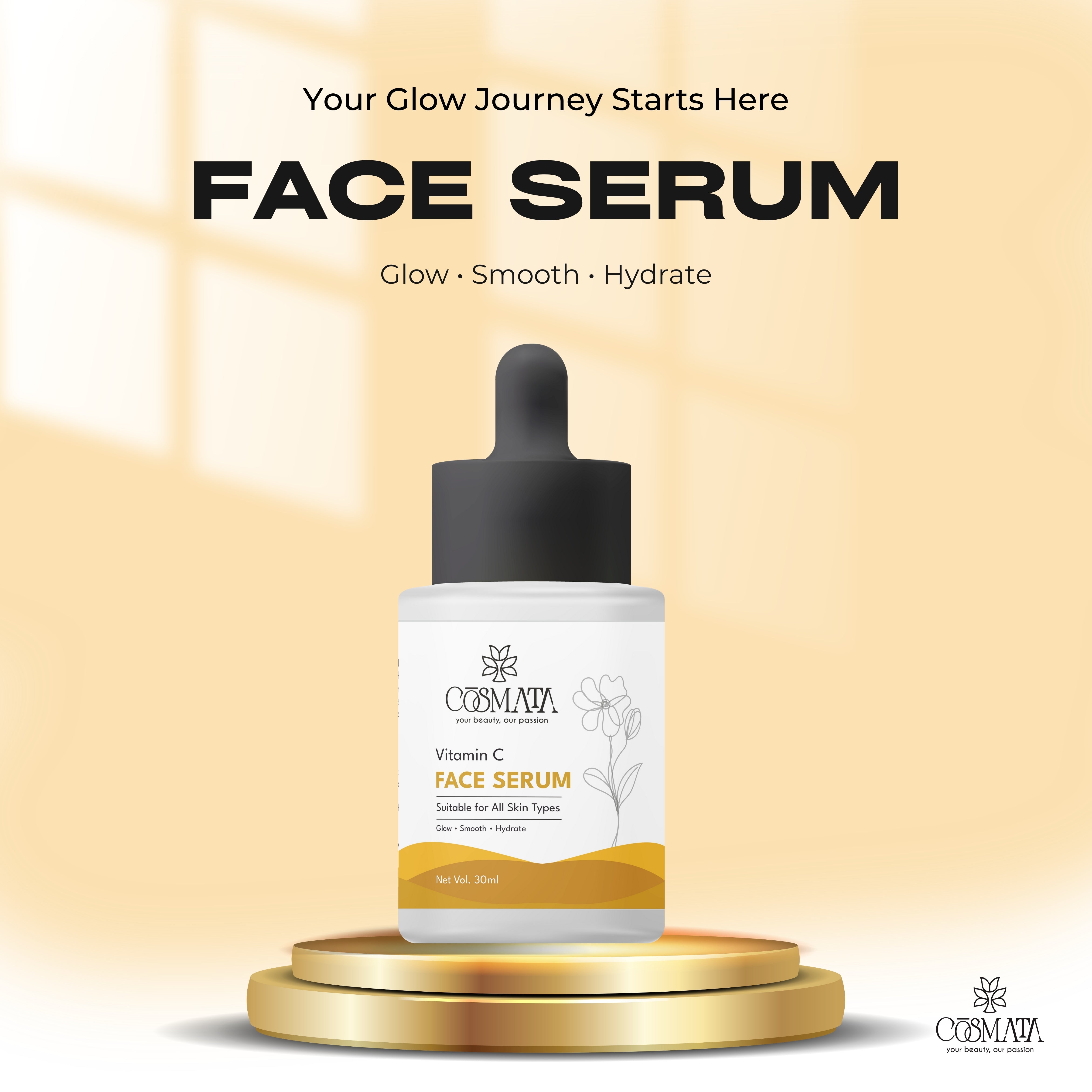 Cosmata Vitamin C Serum 30ml – Skin Brightening & Dark Spot Removal