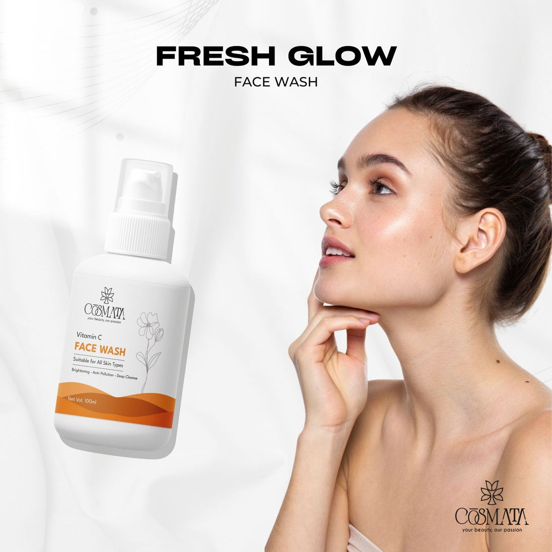 Cosmata Vitamin C Facewash + Vitamin C Serum Combo | Brightening & Glow Boost Pack