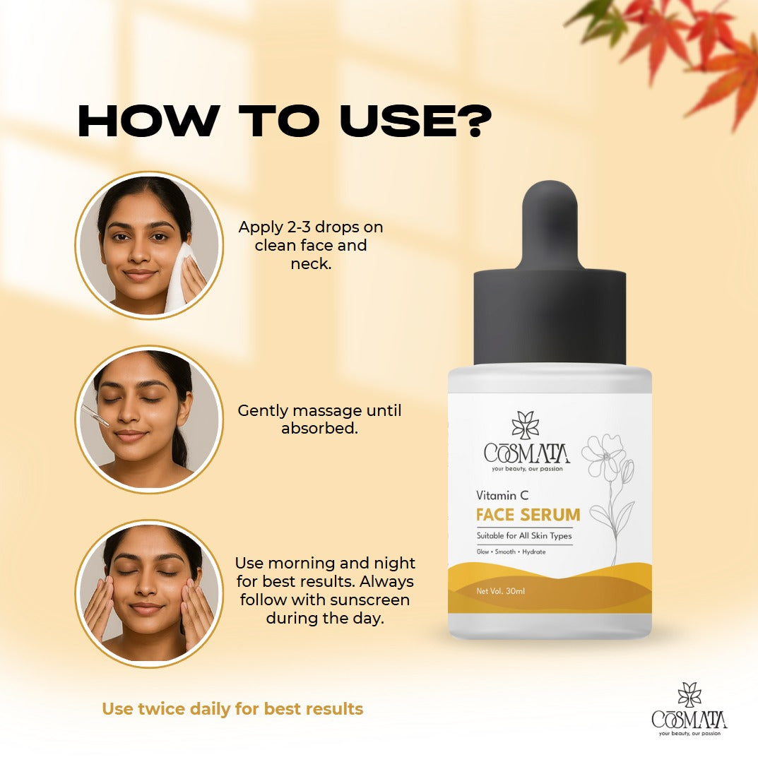 Cosmata Vitamin C Serum 30ml – Skin Brightening & Dark Spot Removal