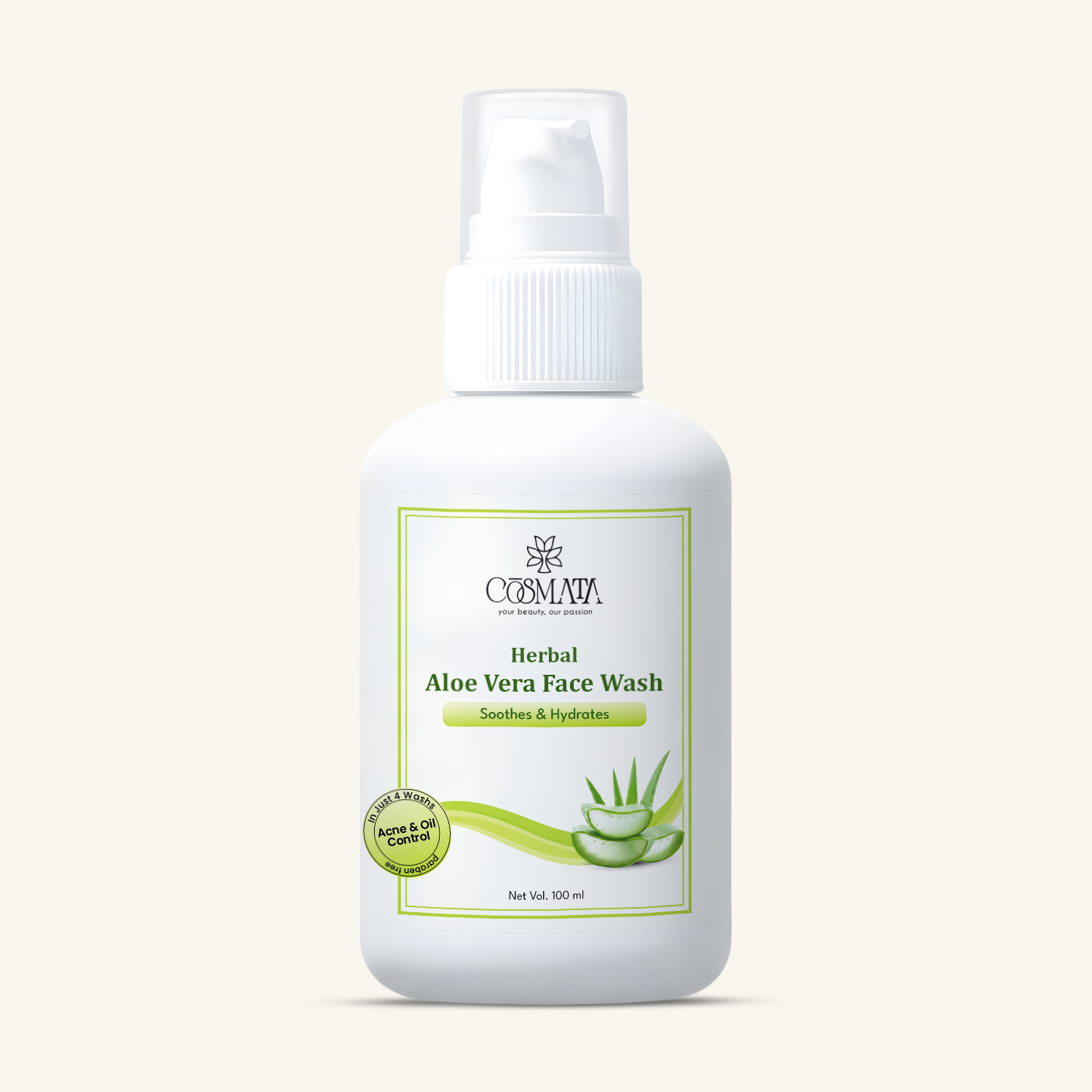 Cosmata Herbal Aloe Vera Face Wash (100 ml)