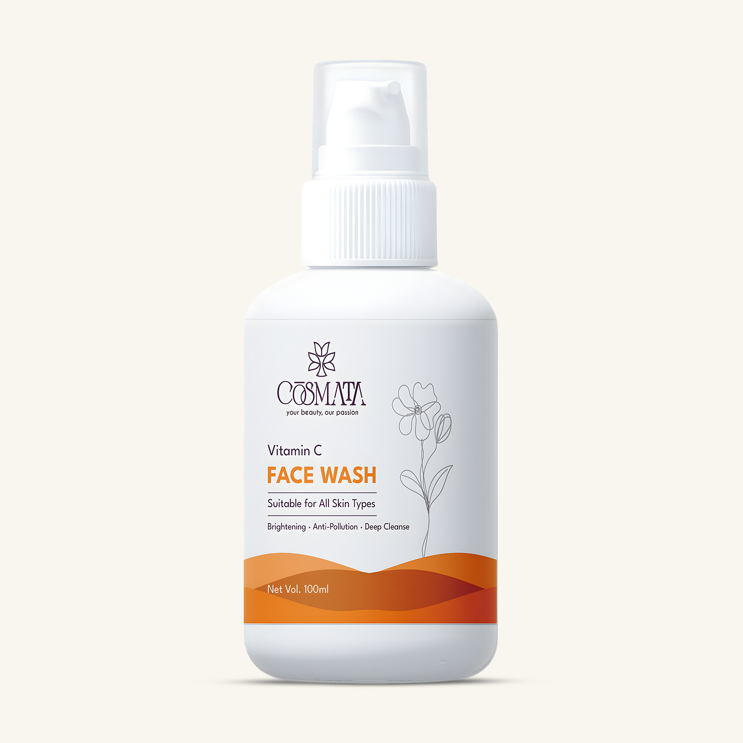 Cosmata Vitamin C Face Wash - Brightening & Anti-Pollution (100 ml)
