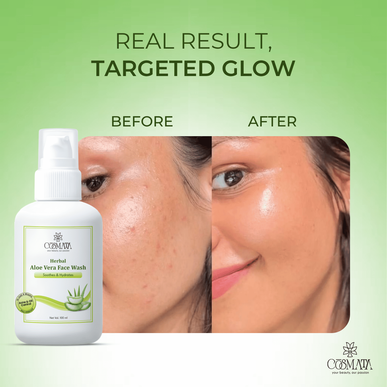 Cosmata Herbal Aloe Vera Face Wash (100 ml) 5