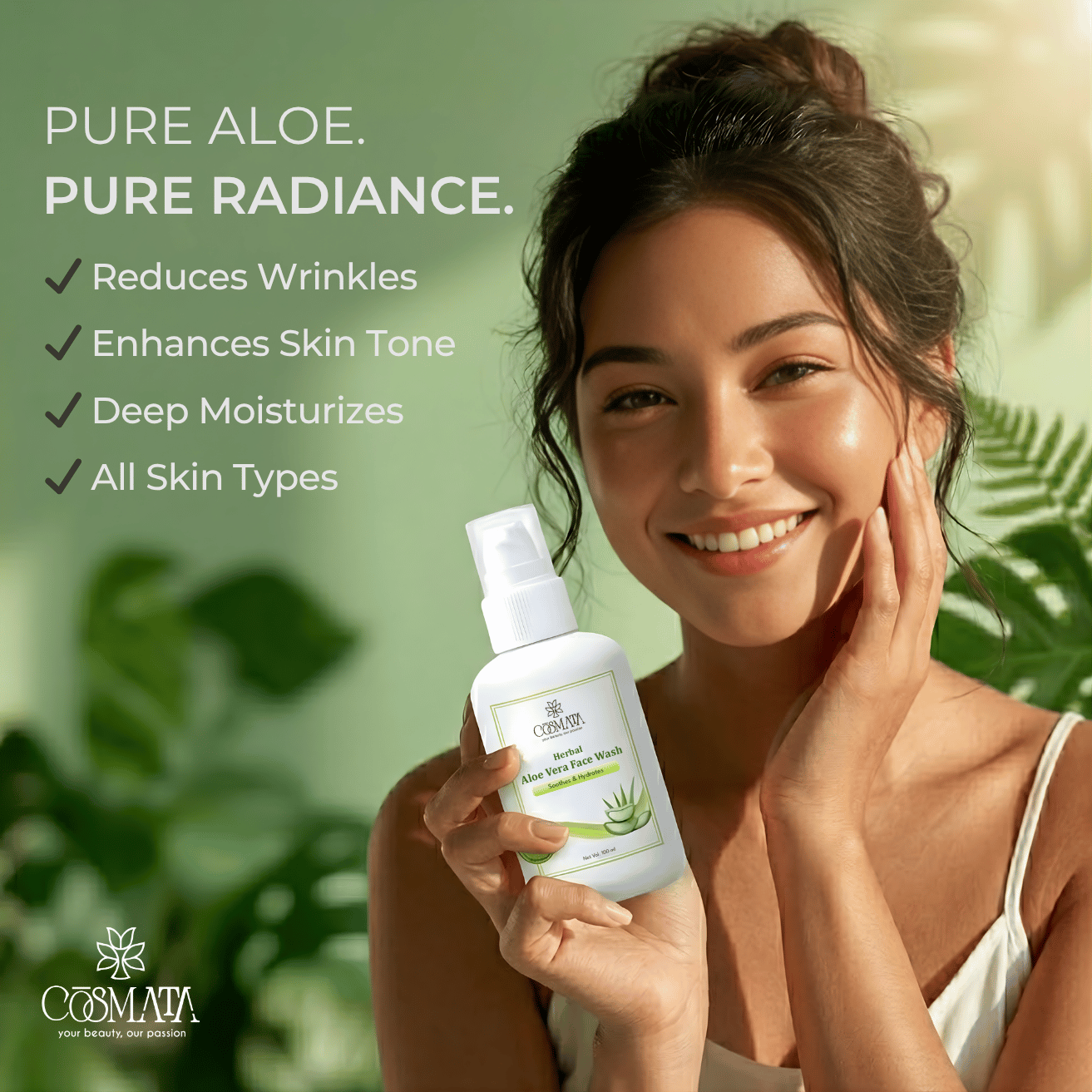 Cosmata Herbal Aloe Vera Face Wash (100 ml) 6