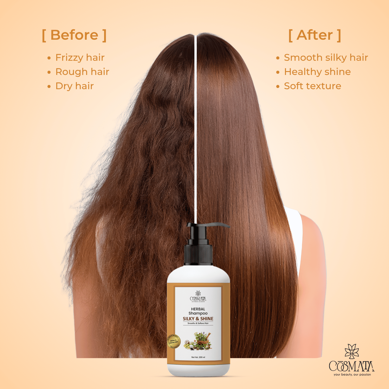 Cosmata Herbal Shampoo - Silky & Shine (200 ml) 5
