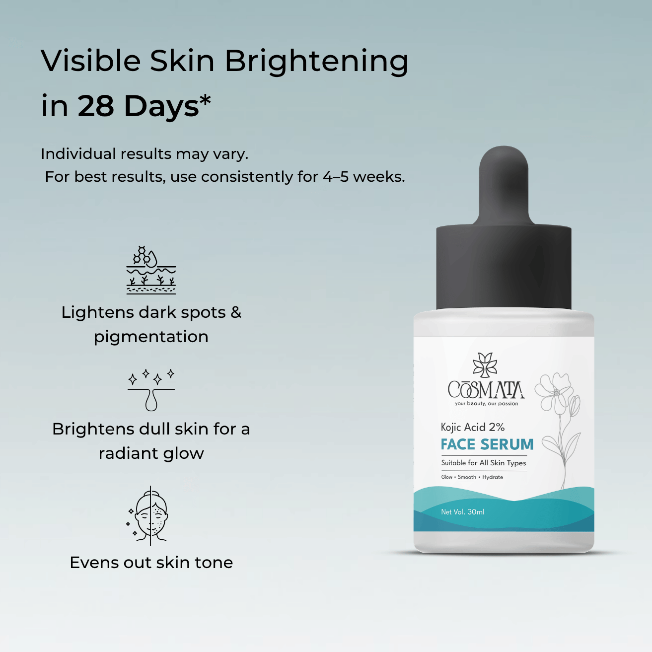 Cosmata Kojic Acid 2% Face Serum (30 ml) 4