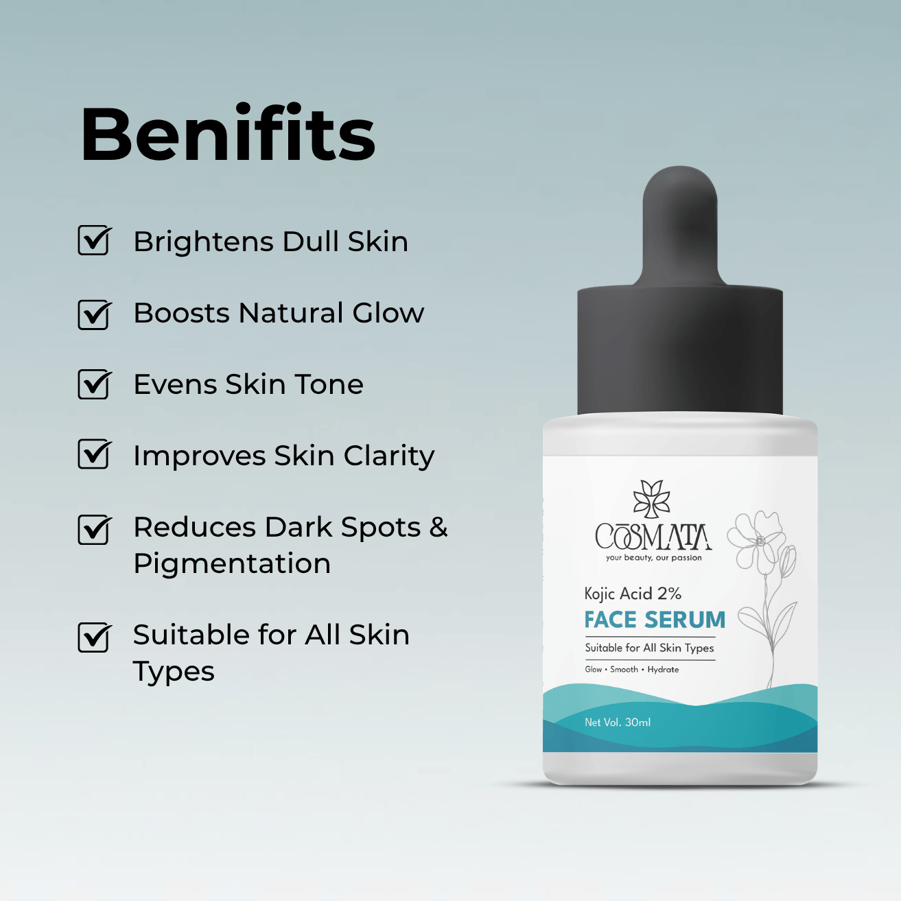 Cosmata Kojic Acid 2% Face Serum (30 ml) 7